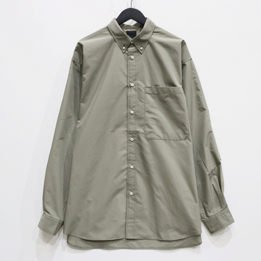 TECH BUTTON DOWN SHIRT L/S #WOLF GRAY [BE-80025]