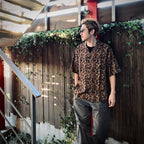 LEOPARD HAWAIIAN SHIRT S/S #BROWN [25SSE-WMS-HI03]