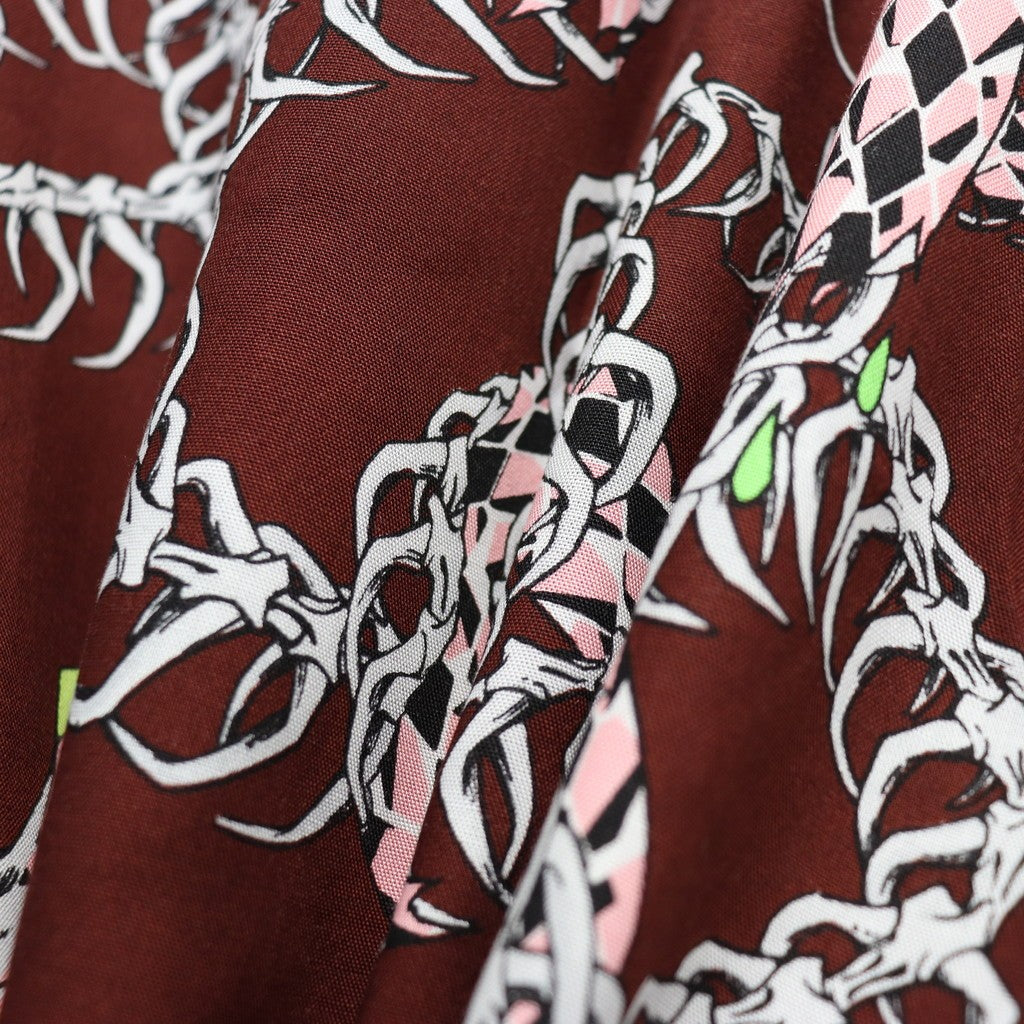 夏威夷長袖襯衫（4 型）#酒紅色 [25FW-WMS-HI04]