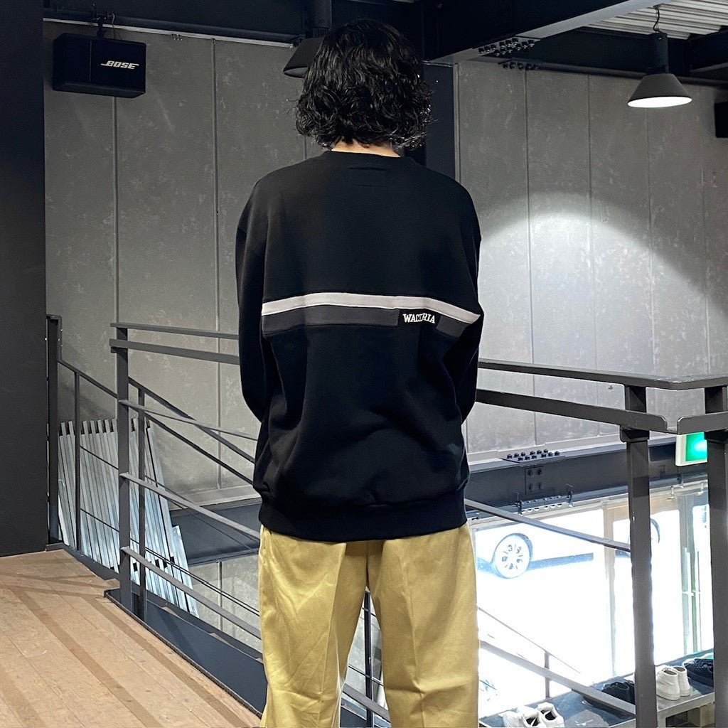 中等厚度圓領運動衫（3 型）#黑色 [24FW-WMC-SS11]