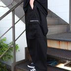 SEERSUCKER CARGO BALLOON PANTS #Black [SU25-B06]