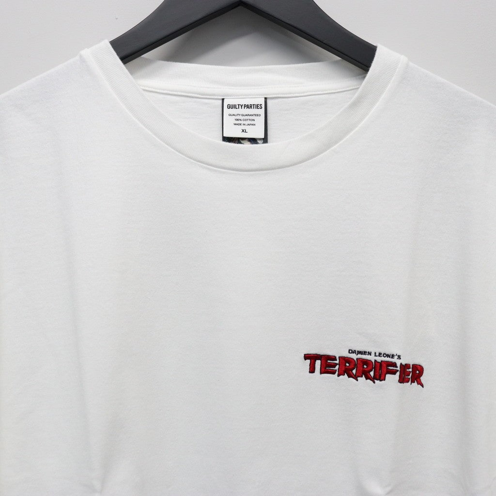 TERRIFIER | WASHED HEAVY WEIGHT CREW NECK T-SHIRT ( TYPE-4 ) #WHITE [TERRIFIER-WM-WT04]