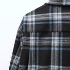 PENDLETON | WOOL OMBRE CHECK OPEN COLLAR SHIRT L/S ( TYPE-3 ) #BLUE / WHITE [26FW-WMS-PE03]