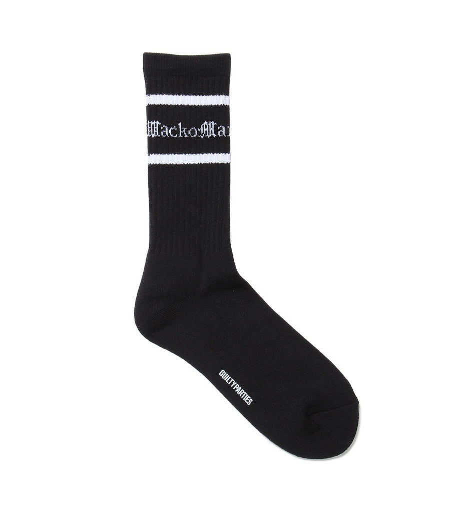 SKATER SOCKS -TYPE 2- #BLACK-WHITE [24SS-WMA-SO02]