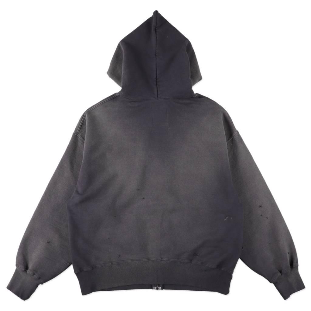 WEATHERED ZIP HOODIE #EGGPLANT [BWU-WZH]