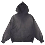 WEATHERED ZIP HOODIE #EGGPLANT [BWU-WZH]