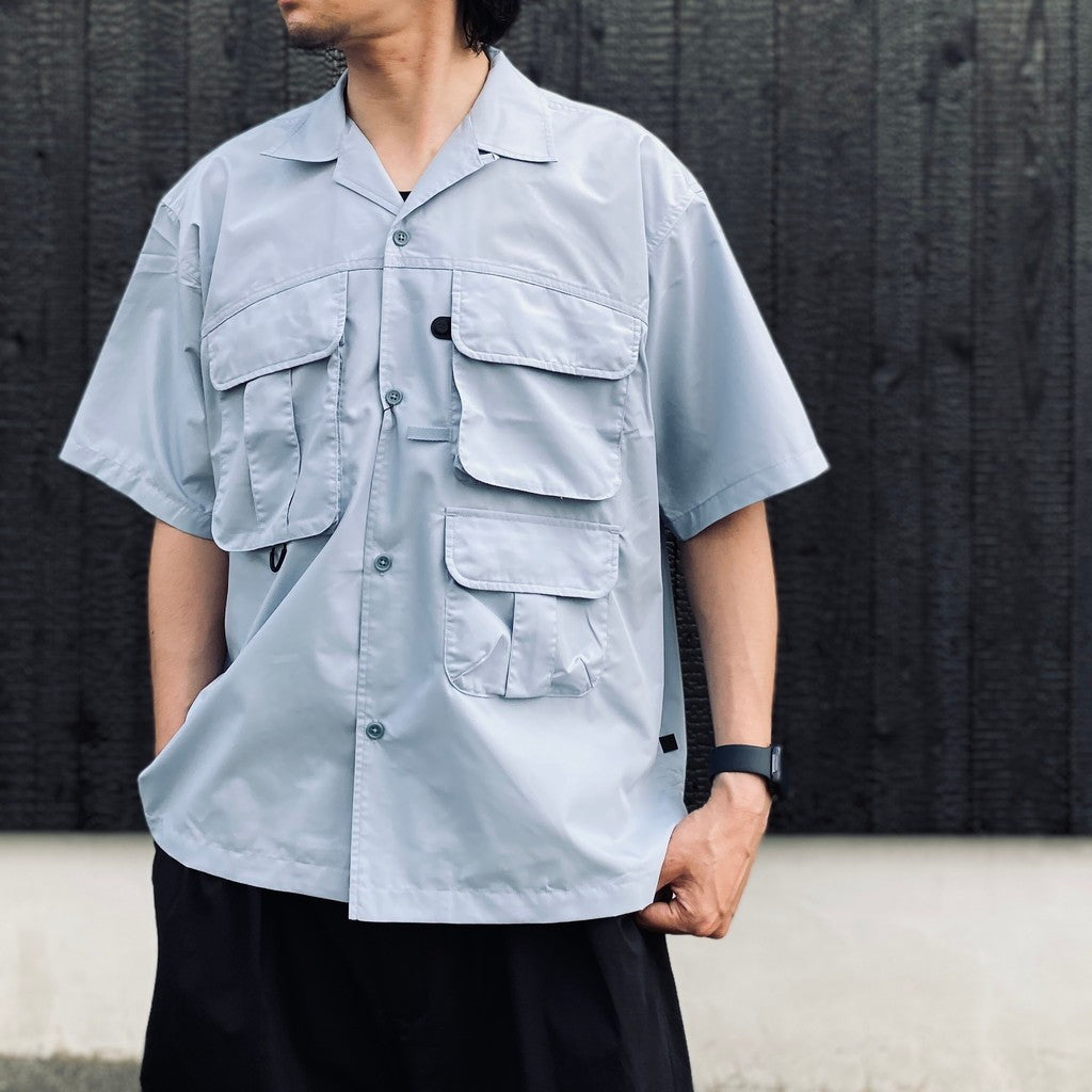 TECH MULTI TOOL POCKET SHIRT S/S SOLID #ICEBLUE [BE-86026]