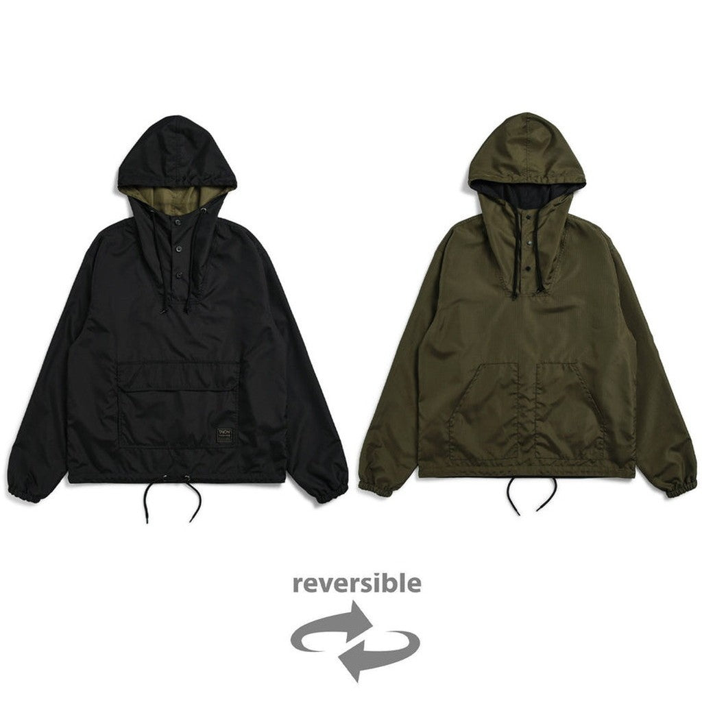 NON DOWN MILITARY REVERSIBLE ANORAK PARKA #BLACK [TAION-R106ZNDML-1]