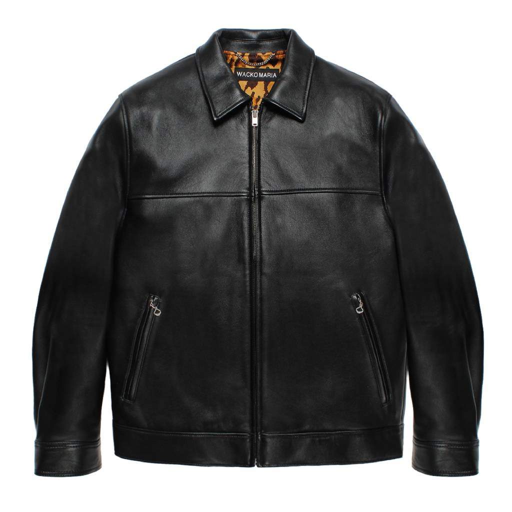 SINGLE RIDERS LEATHER JACKET ( TYPE-2 ) #BLACK [26FWE-WMO-BL04]