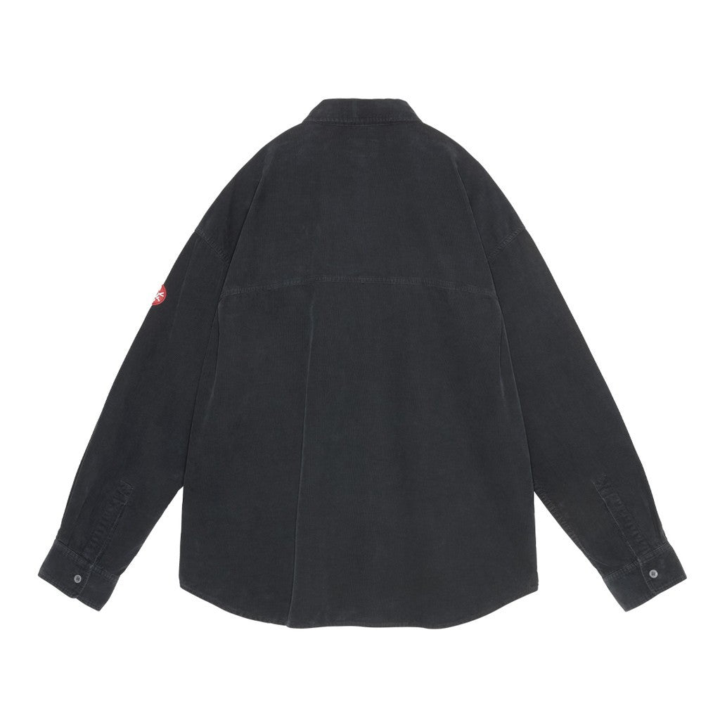 OVERDYE CORD DESIGN BIG SHIRT #CHARCOAL [CES28SH03]