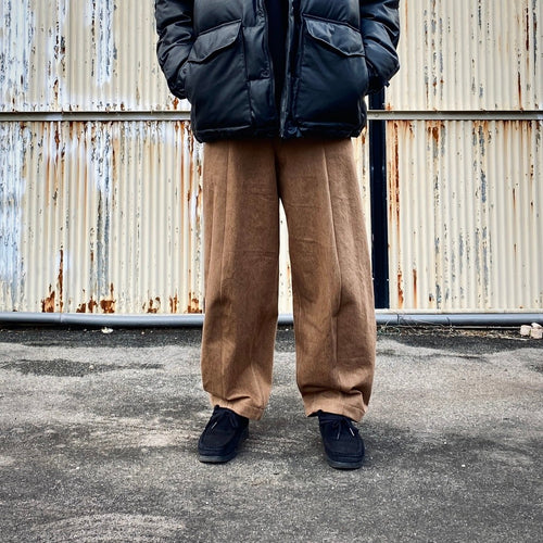 OVERDYE CURVE PANTS #L-BROWN [AY-1019]