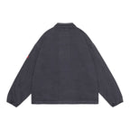 WASHED COTTON CANVAS ZIP JACKET #BLACK [CES30JK22]