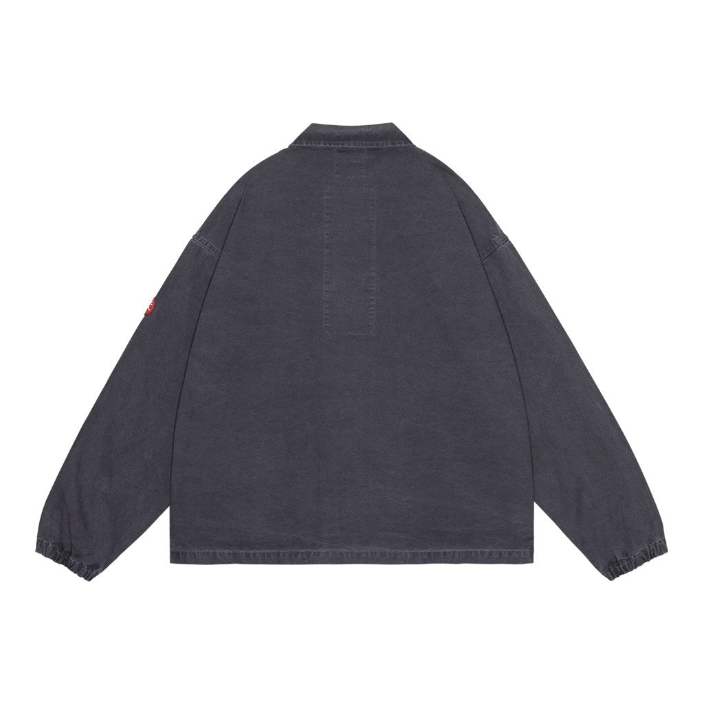 WASHED COTTON CANVAS ZIP JACKET #BLACK [CES30JK22]
