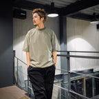 科技高領短袖T卹 #狼灰色 [BE-63025]