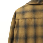 PENDLETON | WOOL OMBRE CHECK OPEN COLLAR SHIRT L/S ( TYPE-2 ) #LT-BROWN [26FW-WMS-PE02]