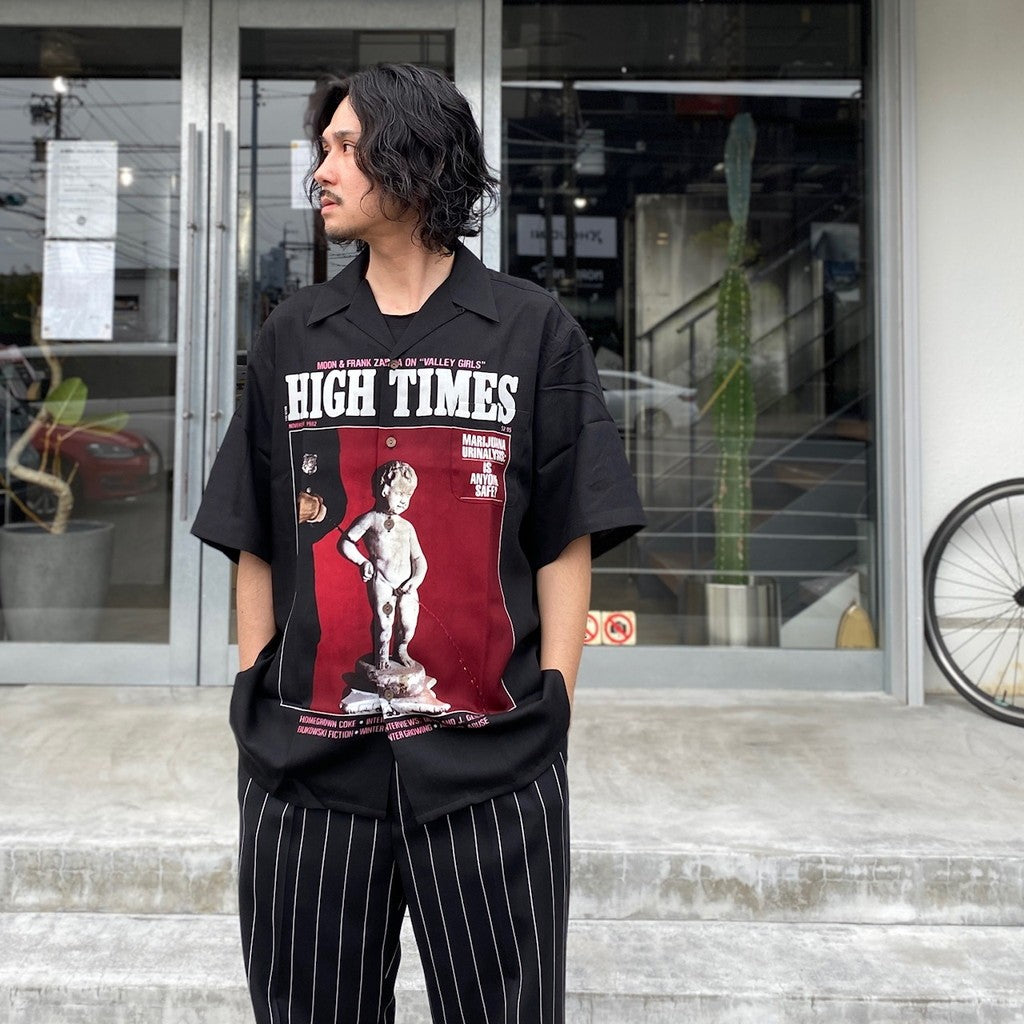 HIGHTIMES | S/S HAWAIIAN SHIRT -TYPE 3- #BLACK [HIGHTIMES-WM-HI07]