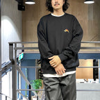 TIM LEHI | CREW NECK SWEAT SHIRT (TYPE-1) #BLACK [24FW-WMC-SS18]