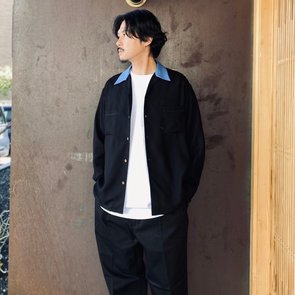 SWITCHING SHIRT L/S #BLUE [26FWE-WMS-OC05]