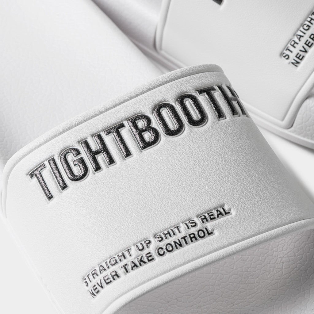 LABEL LOGO SLIDE SANDAL #WHITE [SS24-A20]