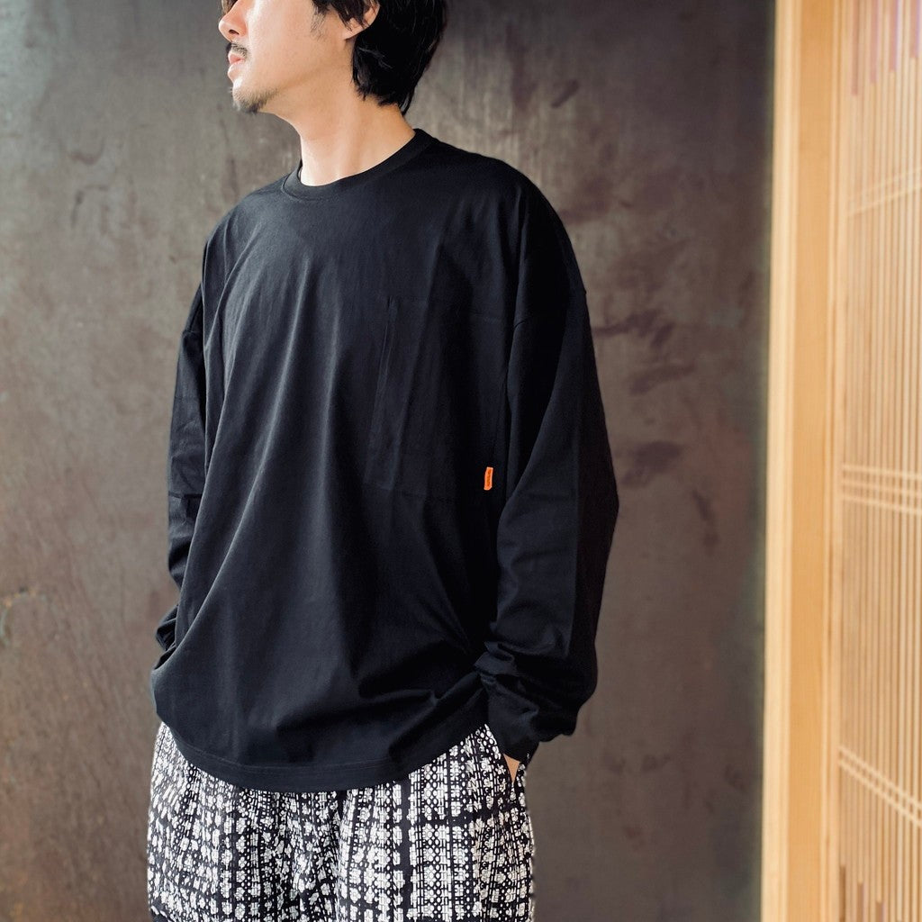 LABEL LOGO L/S T-SHIRT #Black [SS26-T02]