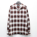 OMBRE CHECK OPEN COLLAR SHIRT L/S ( TYPE-1 ) #BROWN [26SS-WMS-OC11]