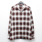 OMBRE CHECK OPEN COLLAR SHIRT L/S ( TYPE-1 ) #BROWN [26SS-WMS-OC11]