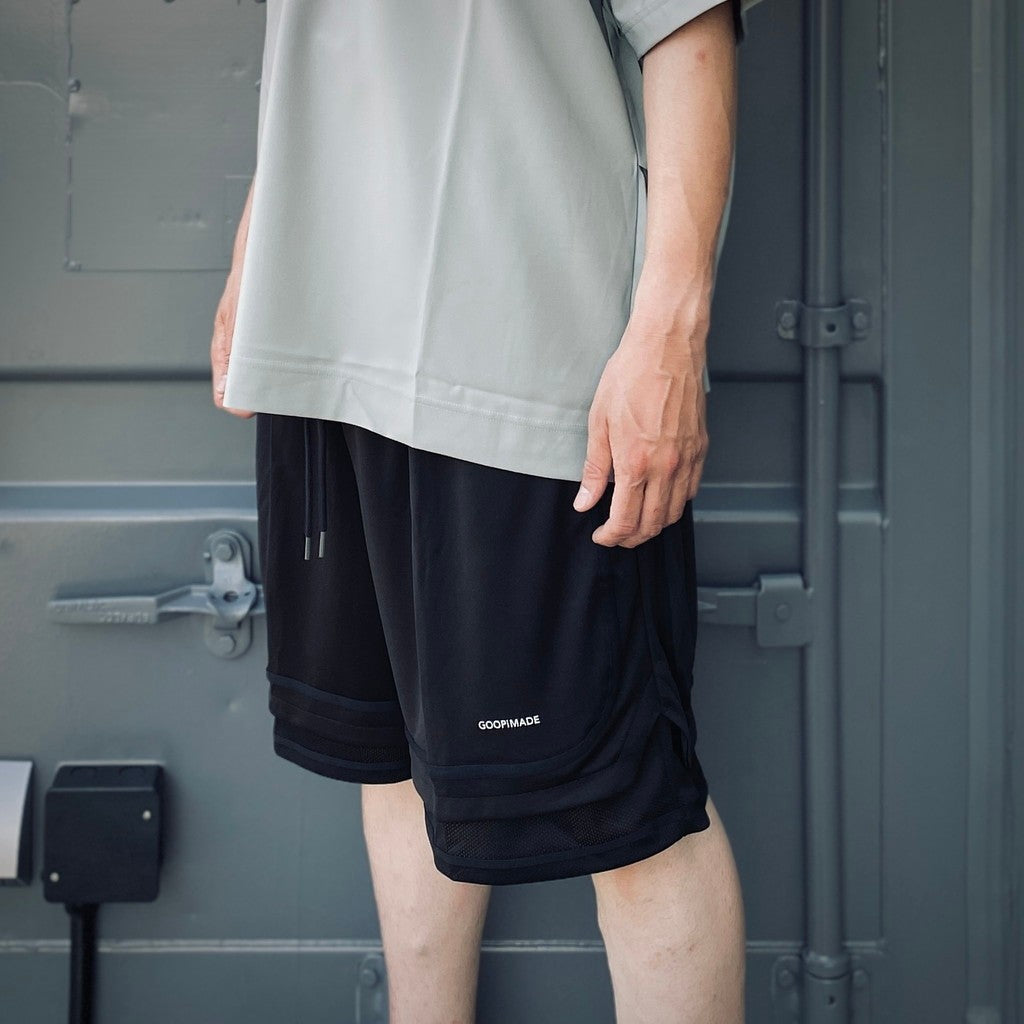"Rve-S3" Riverside Track Shorts #純黑色 [GOOPI-24SS-AUG-04]