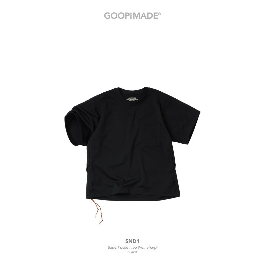 SND1 - Basic Pocket Tee (Ver. Sharp) #Black [GOOPI-26SS-APR-01]