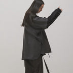 「GNV-S1」 SOFTBOX Oversized Strap Shirt #GRAY [GOOPI-24SS-APR-03]