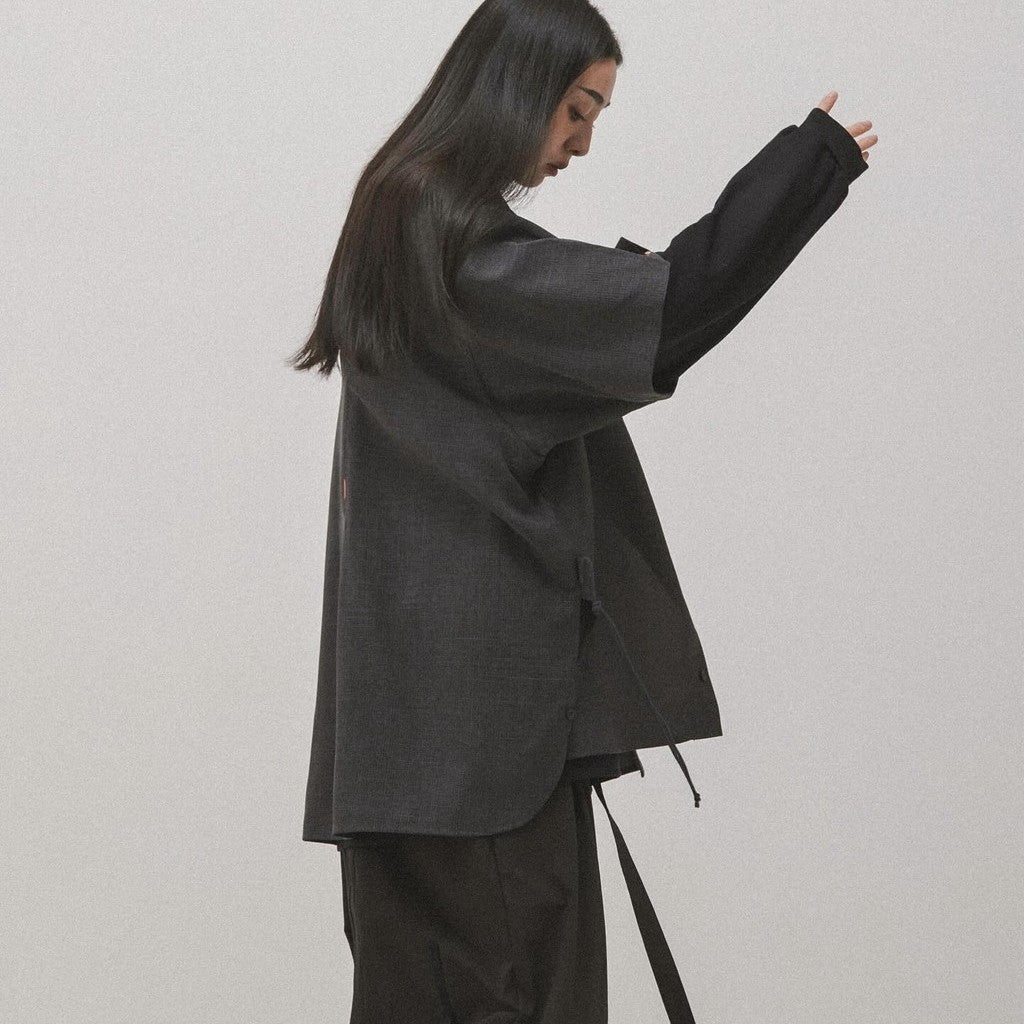 「GNV-S1」 SOFTBOX Oversized Strap Shirt #GRAY [GOOPI-24SS-APR-03]