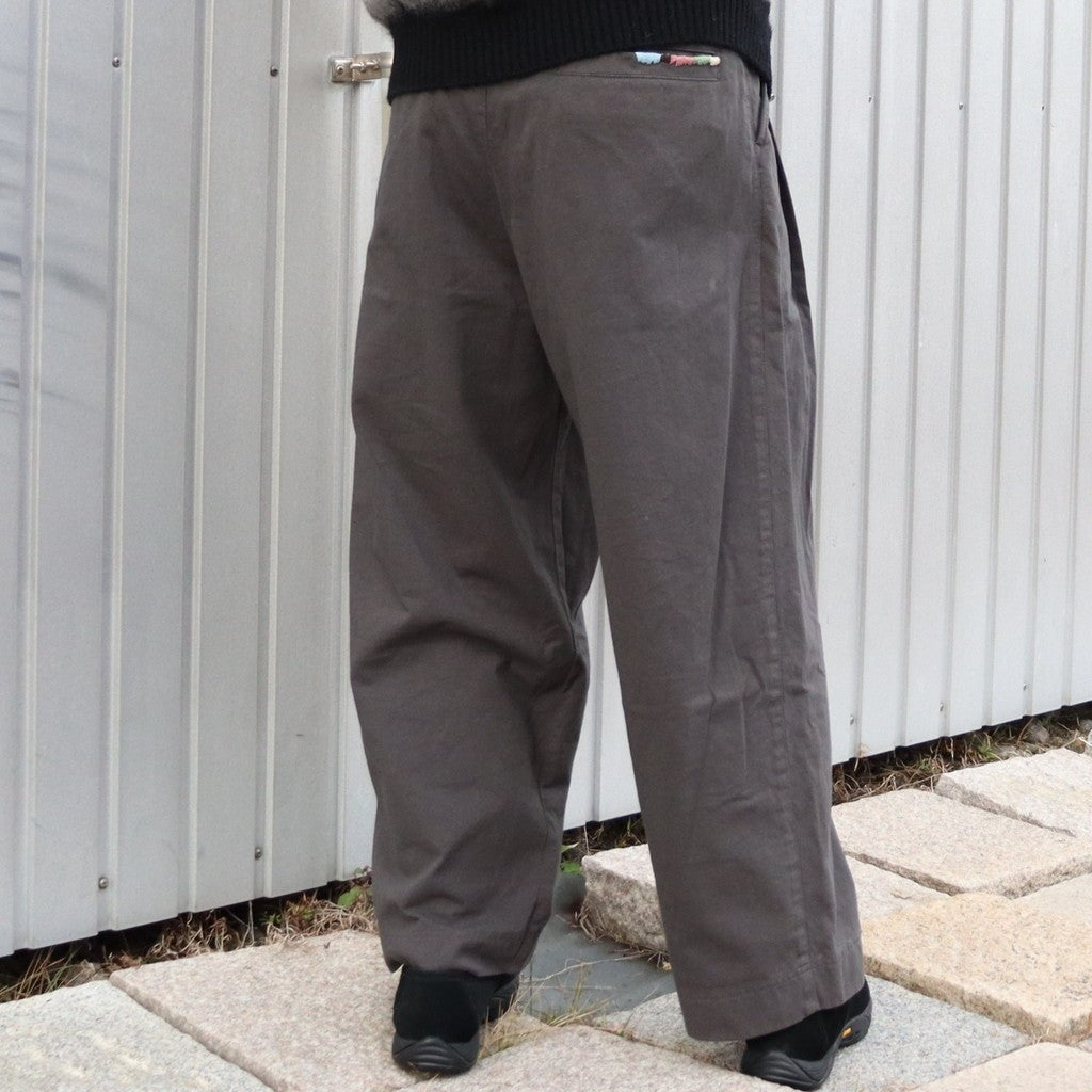 2TUCK WIDE CUT&SEW PANTS #GRAY [AY-1027]