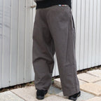 2TUCK WIDE CUT&SEW PANTS #GRAY [AY-1027]