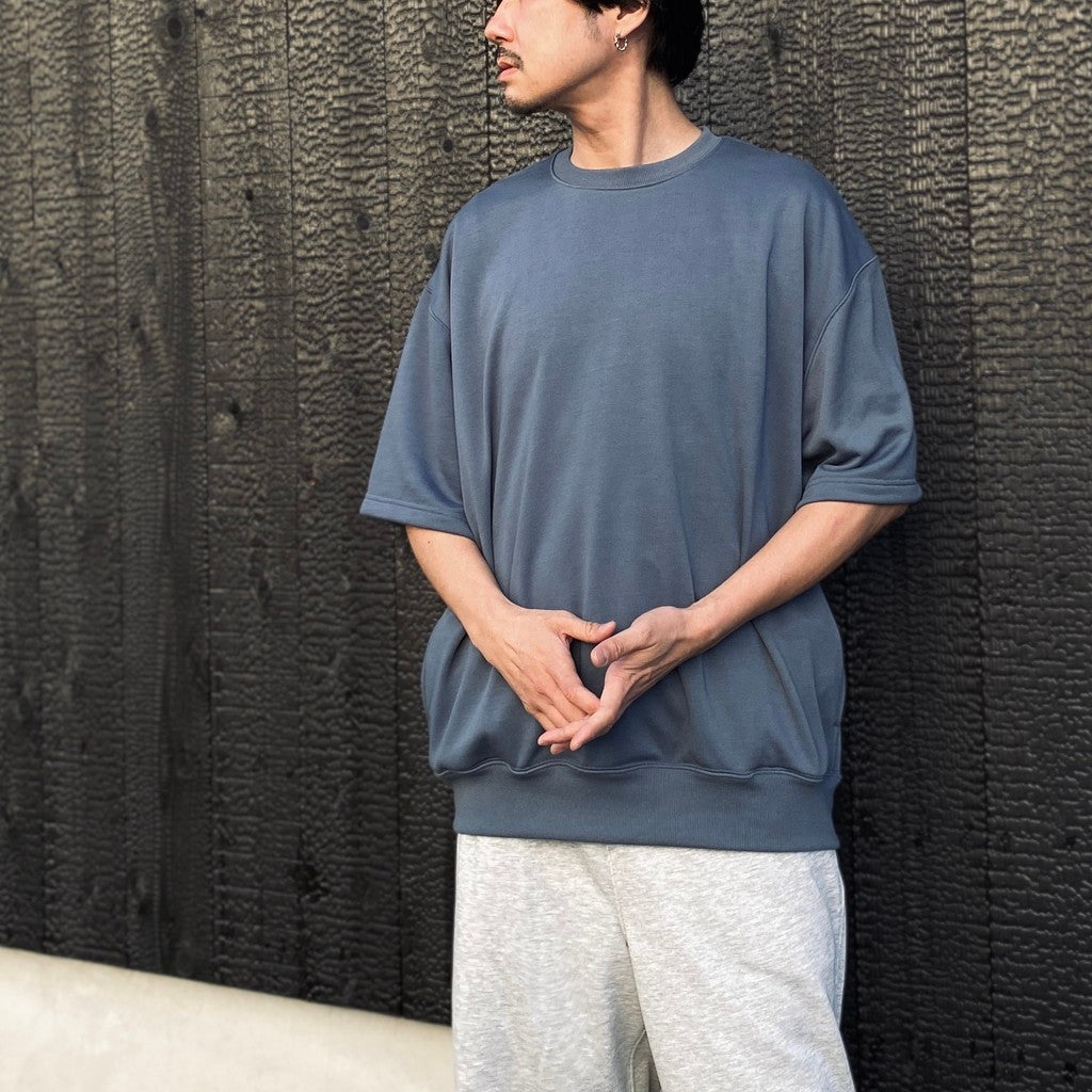 TECH SWEAT CREW S/S #SMOKE BLUE [BE-51026]