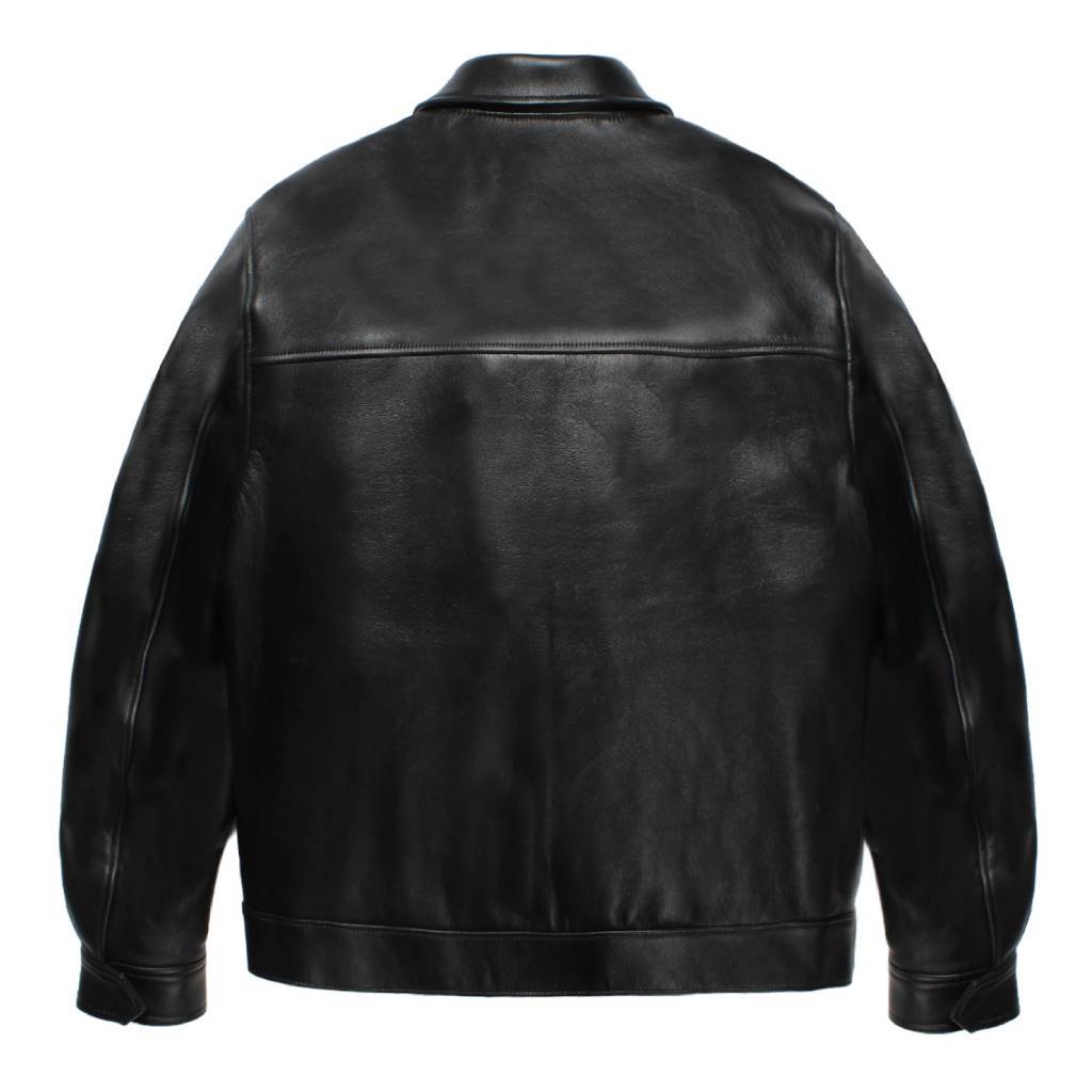 SINGLE RIDERS LEATHER JACKET ( TYPE-2 ) #BLACK [26FWE-WMO-BL04]