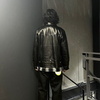 DOUBLE RIDERS LEATHER JACKET (TYPE-2) #BLACK [24FW-WMO-BL04]