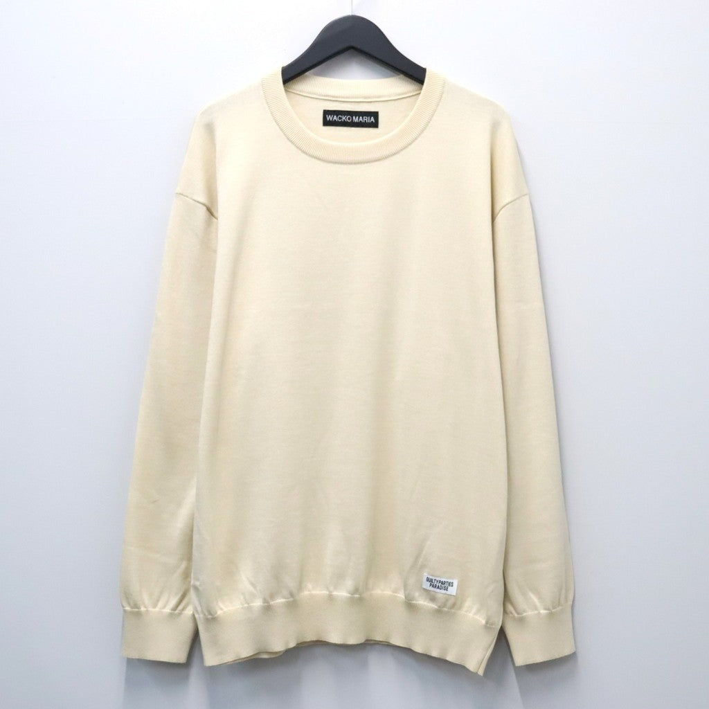 COTTON KNIT CREW NECK SWEATER ( TYPE-1 ) #IVORY [26FWE-WMK-KN01]