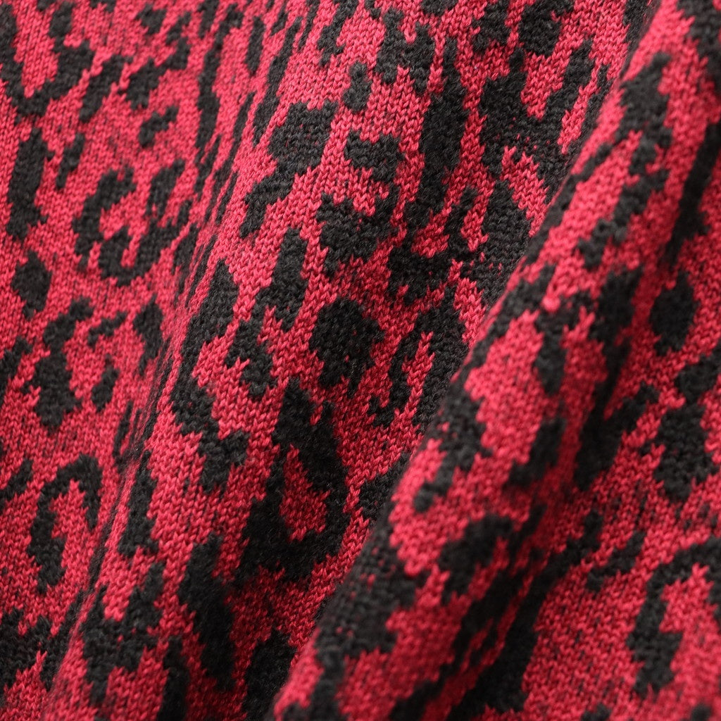 LEOPARD JACQUARD SWEATER ( TYPE-1 ) #RED [26SS-WMK-KN13]