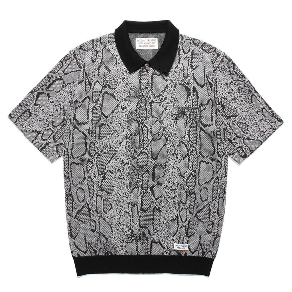 PYTHON KNIT POLO SHIRT #GRAY [24SS-WMK-KN11]