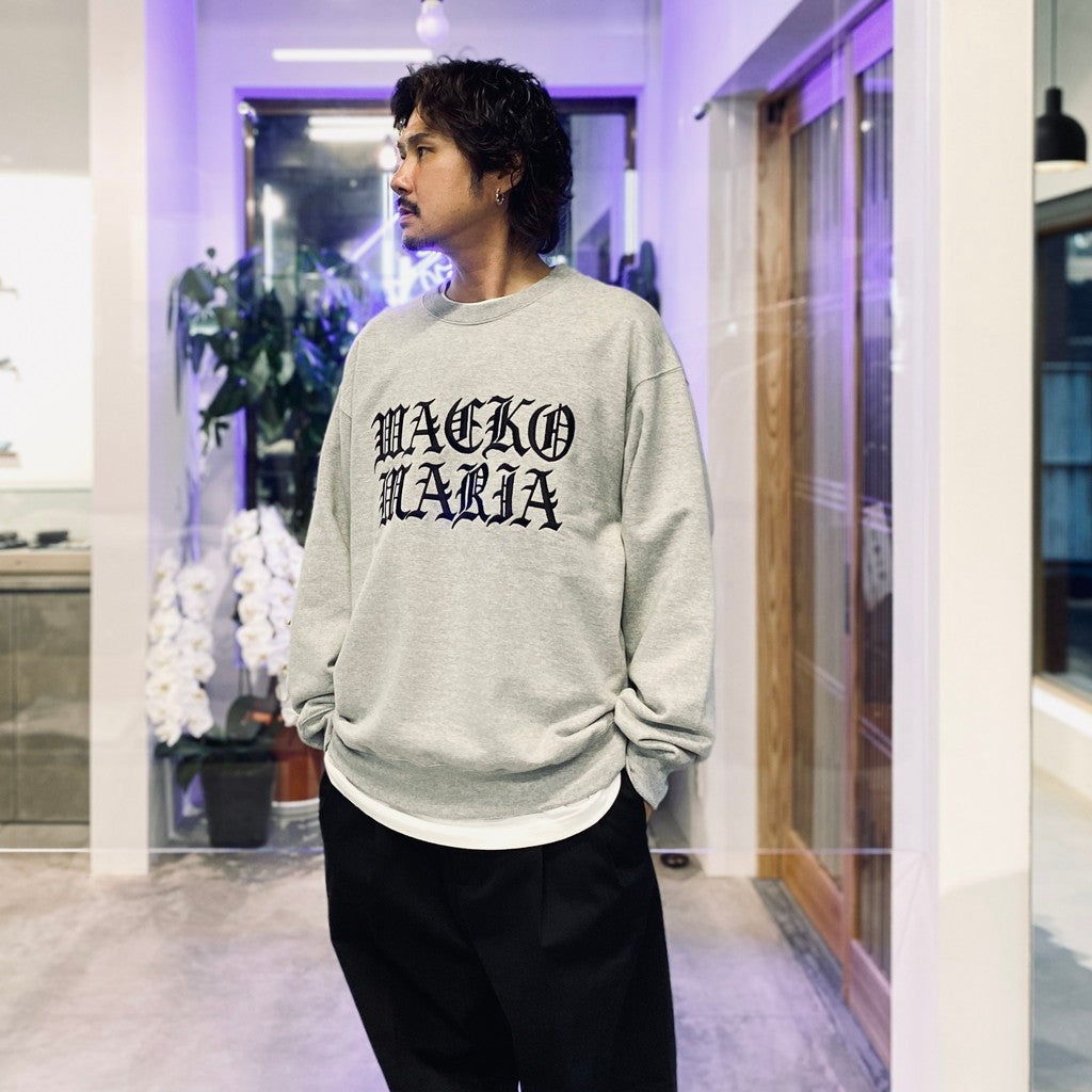 HEAVY WEIGHT CREW NECK SWEAT SHIRT #GRAY [25FW-WMC-SS05]