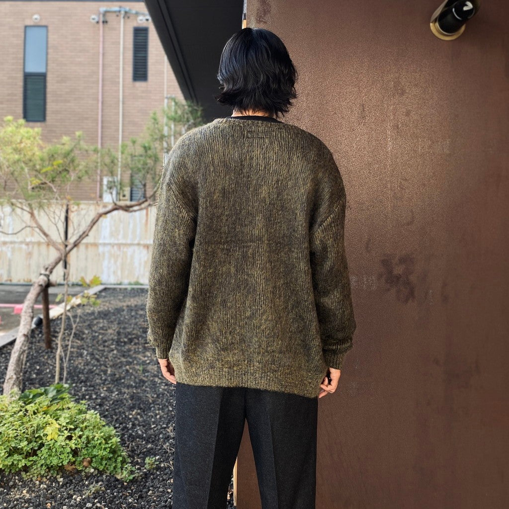 MIX MOHAIR CARDIGAN #KHAKI [26FW-WMK-KN04]