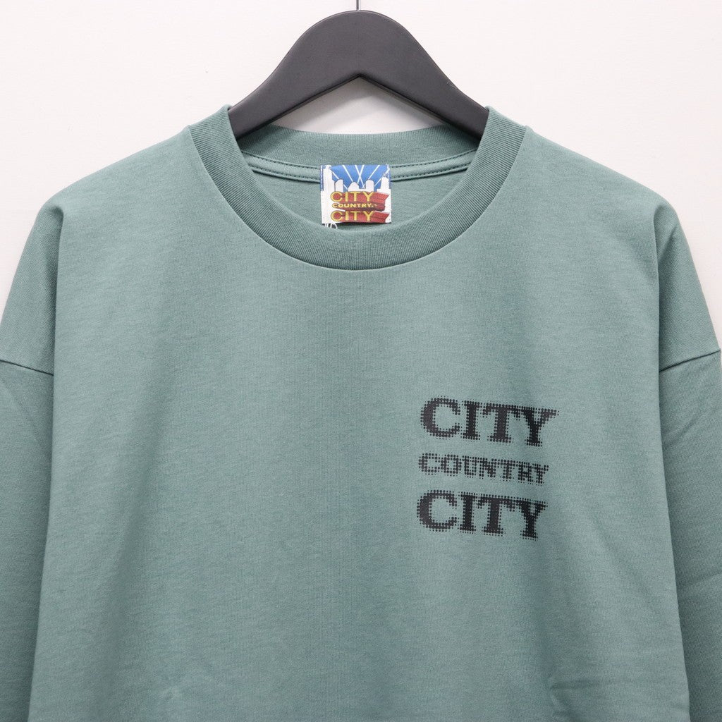 COTTON L/S T-SHIRT_CITY COUNTRY CITY #GREEN [CCC-261T002]