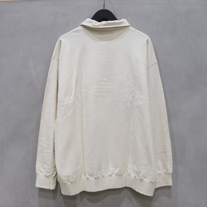 INLAY HALF ZIP SWEAT #NATURAL [C0517901]