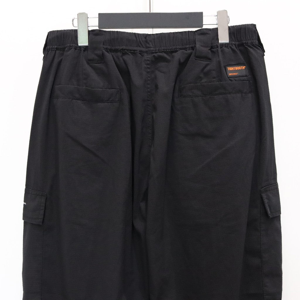 SEERSUCKER CARGO BALLOON PANTS #Black [SU25-B06]
