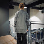 TECH REGULAR STRIPE SHIRT L/S #CHARCOAL [BE-81025]