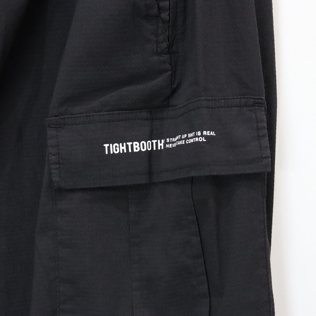 SEERSUCKER CARGO BALLOON PANTS #Black [SU25-B06]