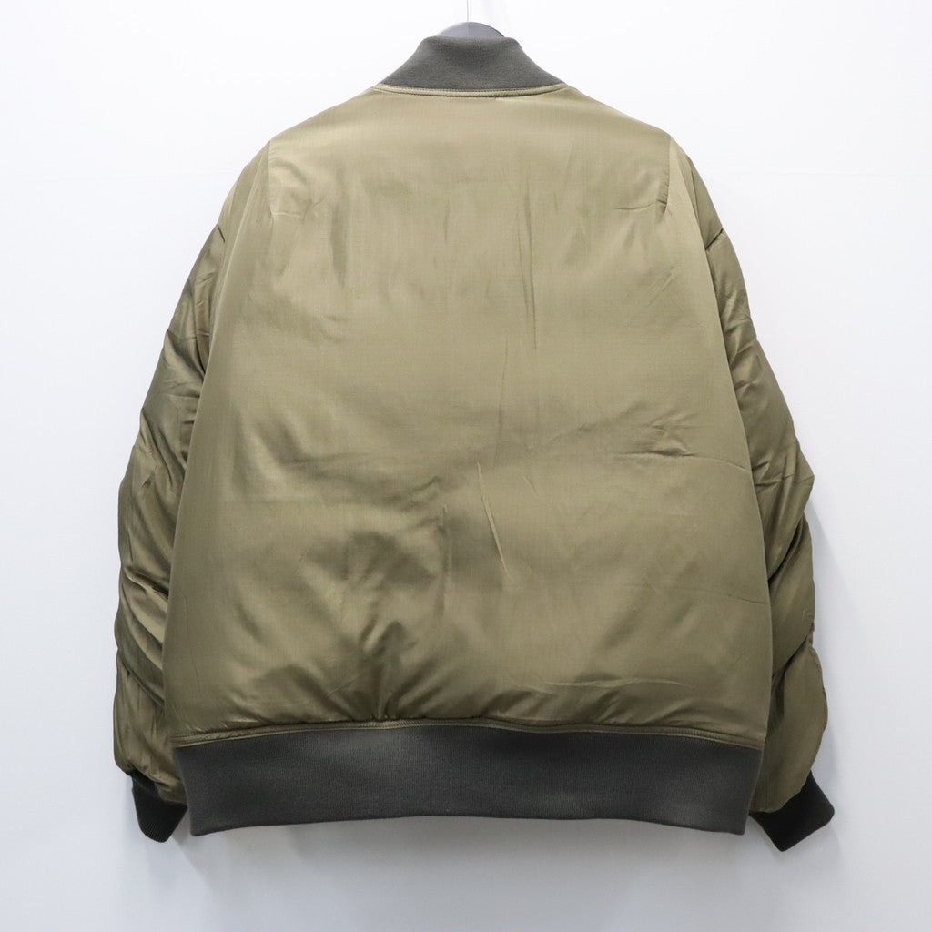 TECH REVERSIBLE MA-1 DOWN JACKET #CHARCOAL x OLIVE [BW-40026W]