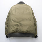 TECH REVERSIBLE MA-1 DOWN JACKET #CHARCOAL x OLIVE [BW-40026W]
