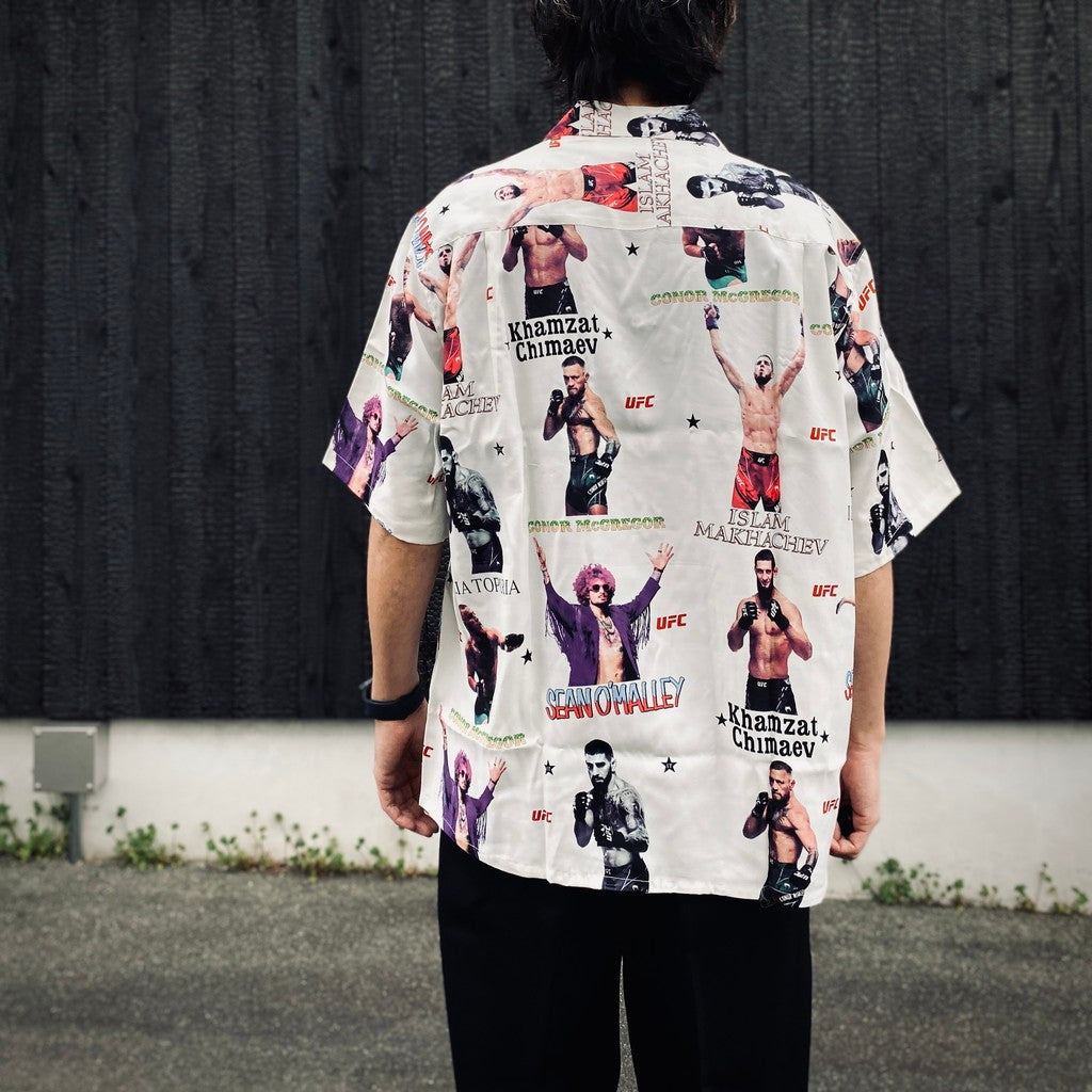 UFC | S/S HAWAIIAN SHIRT ( TYPE-1 ) #WHITE [UFC-WM-HI01]