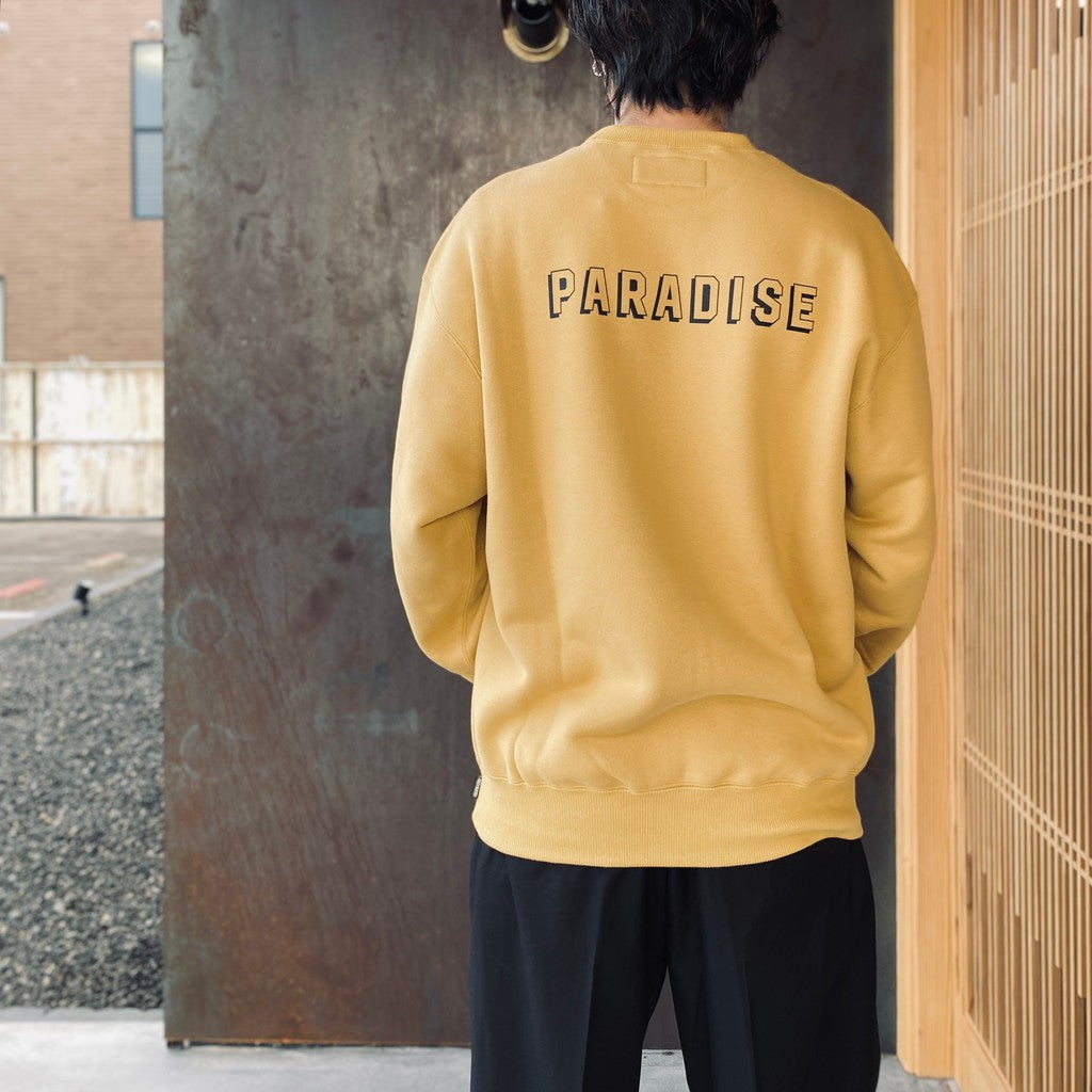 MIDDLE WEIGHT CREW NECK SWEAT SHIRT #YELLOW [26SS-WMC-SS08]
