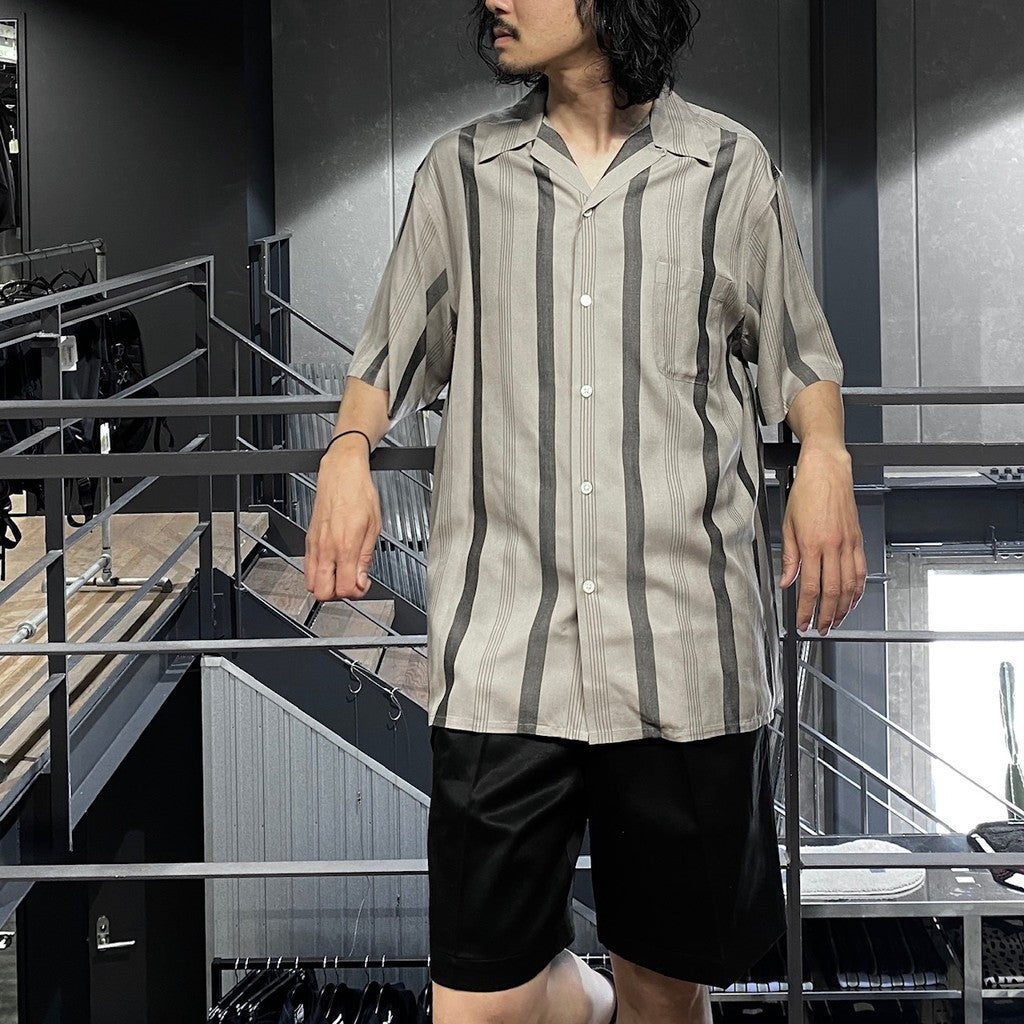 DOUBLE PLEATED CHINO SHORT TROUSERS #BLACK [24SS-WMP-PT12]